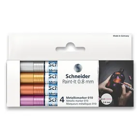 Metalický popisovač Schneider Paint-It 010 súprava V1, 4 farby